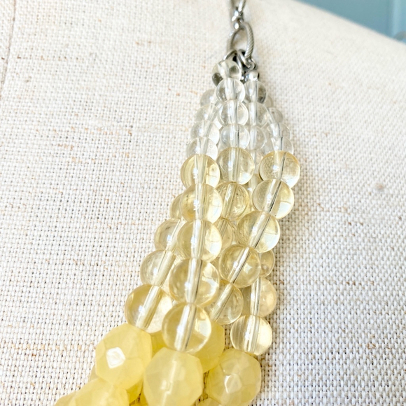 SOLD!! Vintage 80s Faceted Yellow Citrine Quartz Gemstone Adjustable Necklace - Picture 4 of 6